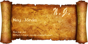 Ney Jónás névjegykártya